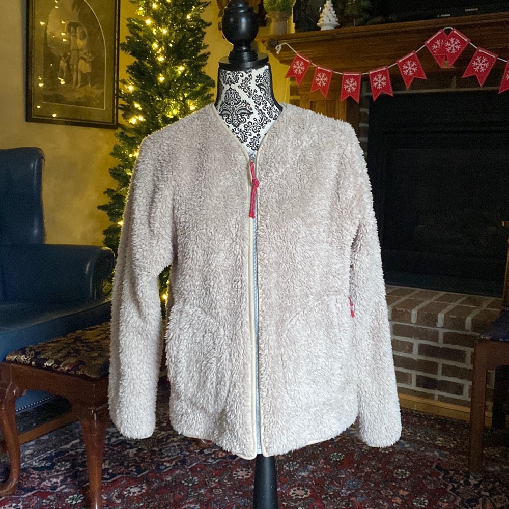 Lululemon Tan Oversized Fuzzy Zip Up Sweater